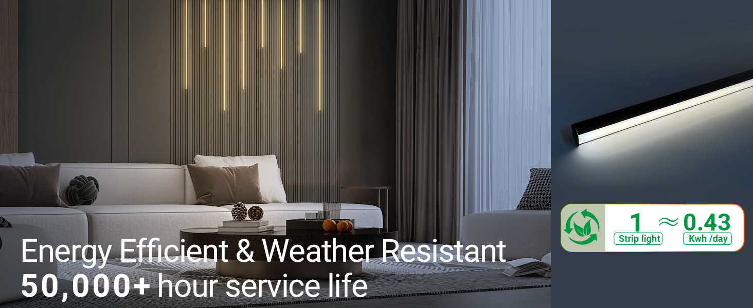 Energy efficient LED strips with 50,000 hour service life