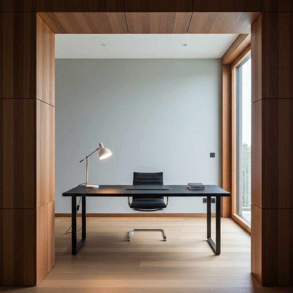 Modern office with acoustic panels